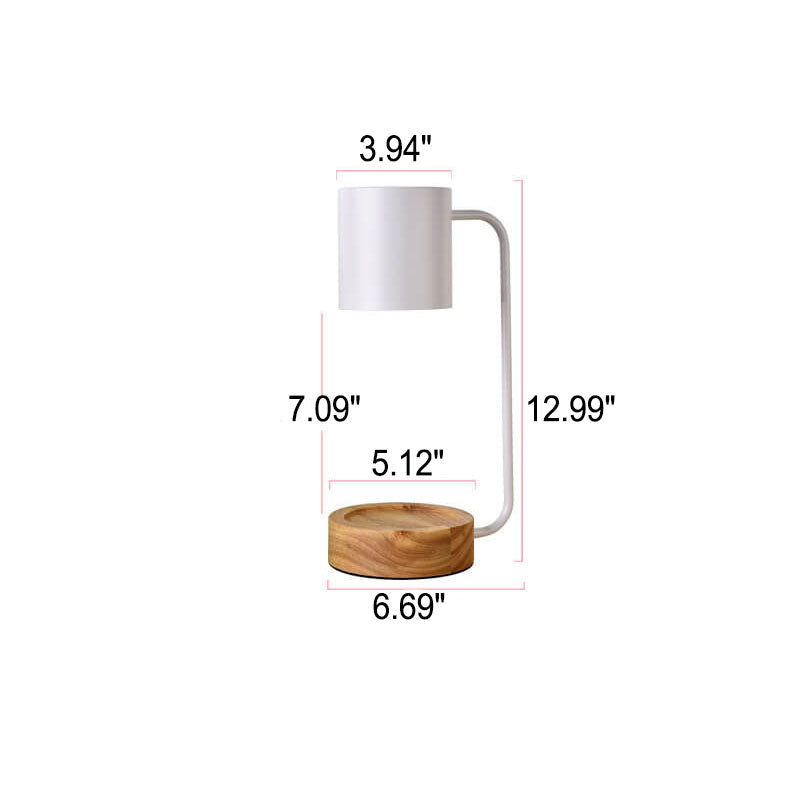 Kerzenwärmer Lampe - Japanisch Minimalistisch - Holz Basis LED Duftlampe