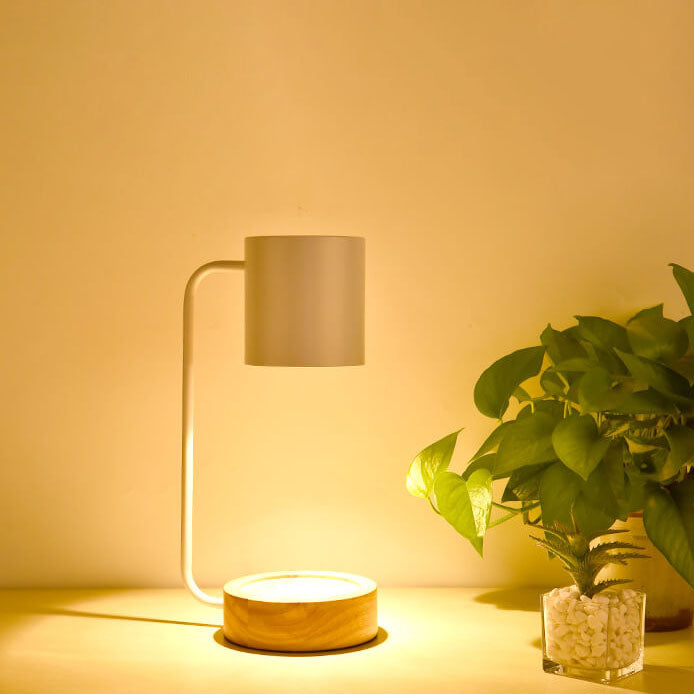Kerzenwärmer Lampe - Japanisch Minimalistisch - Holz Basis LED Duftlampe