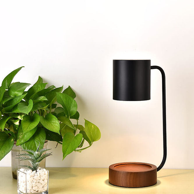 Kerzenwärmer Lampe - Japanisch Minimalistisch - Holz Basis LED Duftlampe