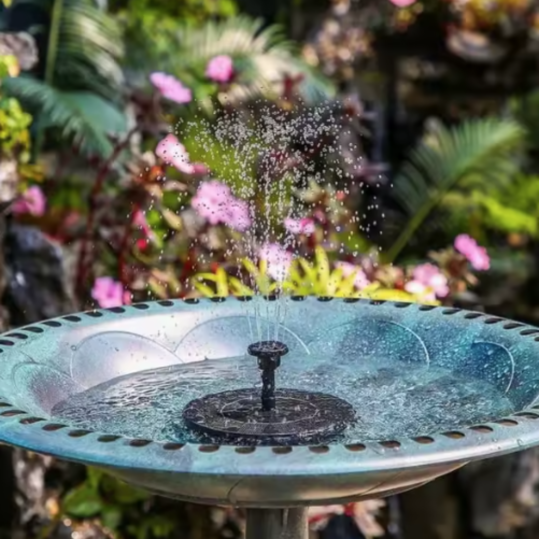 Solar Gartenbrunnen Fontäne – Solarbetrieb – Outdoor Wasserspiel