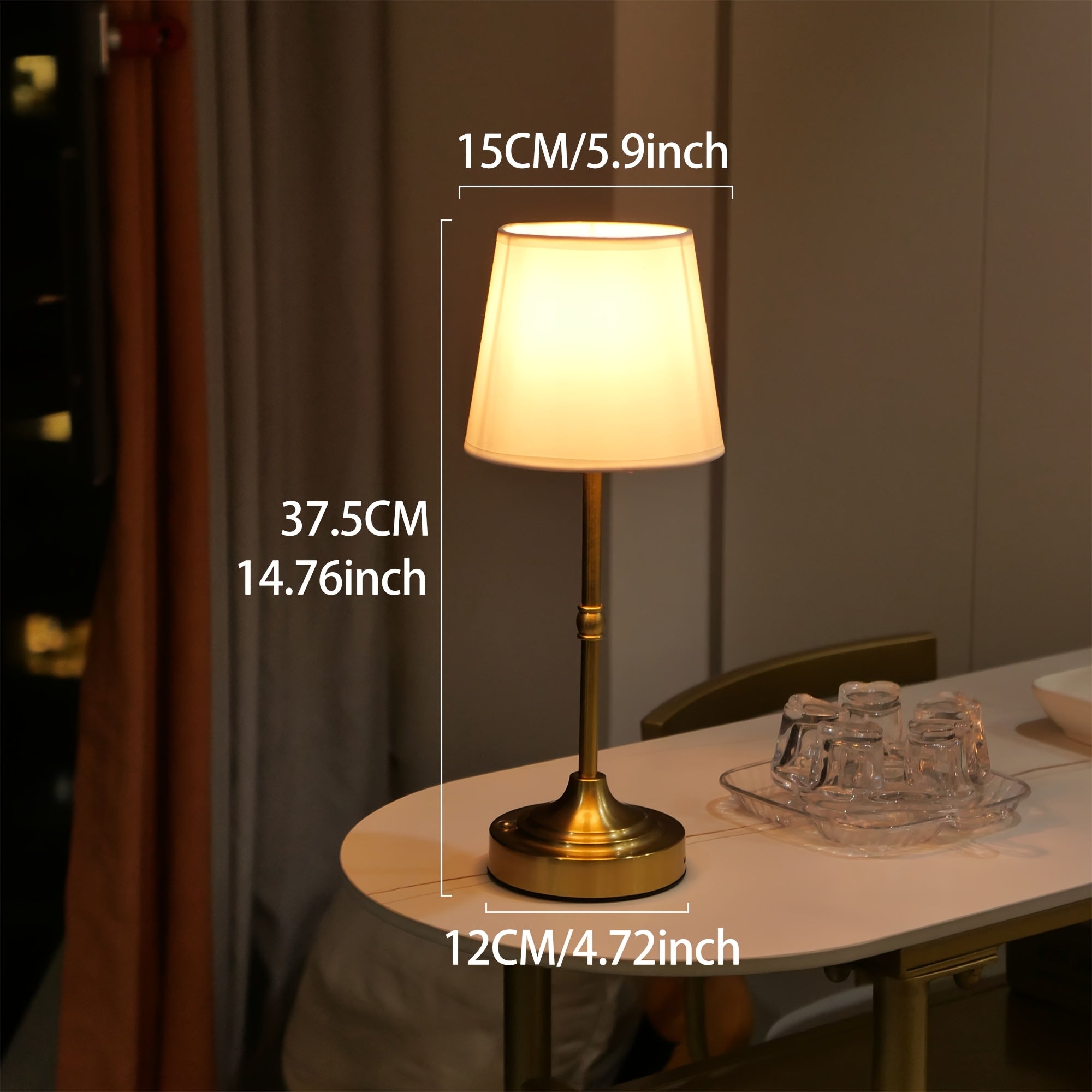 Tischlampe Akku – dimmbar – kabellos – LED – für Wohnbereich Schlafzimmer