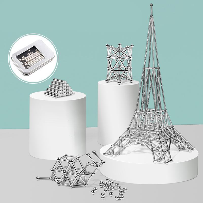 Magnetisches Konstruktionsspielzeug – Bausteine und Kugeln – Für Kreatives Bauen