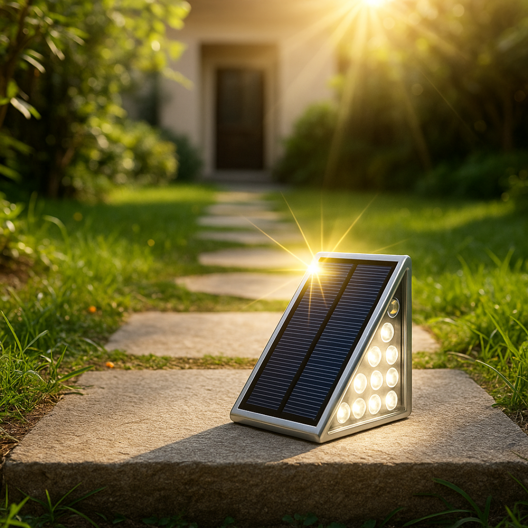 Solar Stufenleuchte Außen - LED - IP65 - Warmweiß - Wegeleuchte