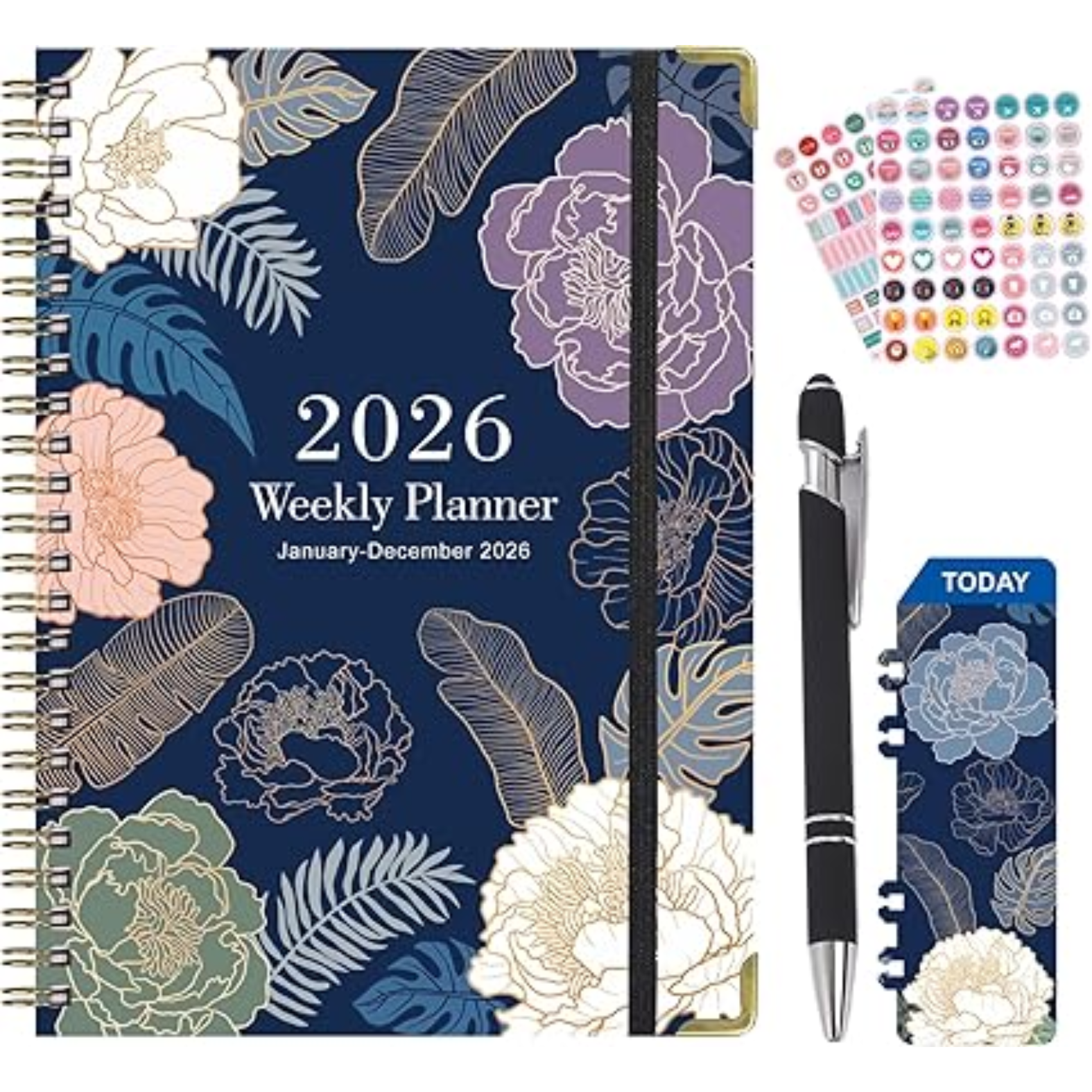 2026 Wochenplaner – Mit Blumenmuster – Für Planung und Organisation