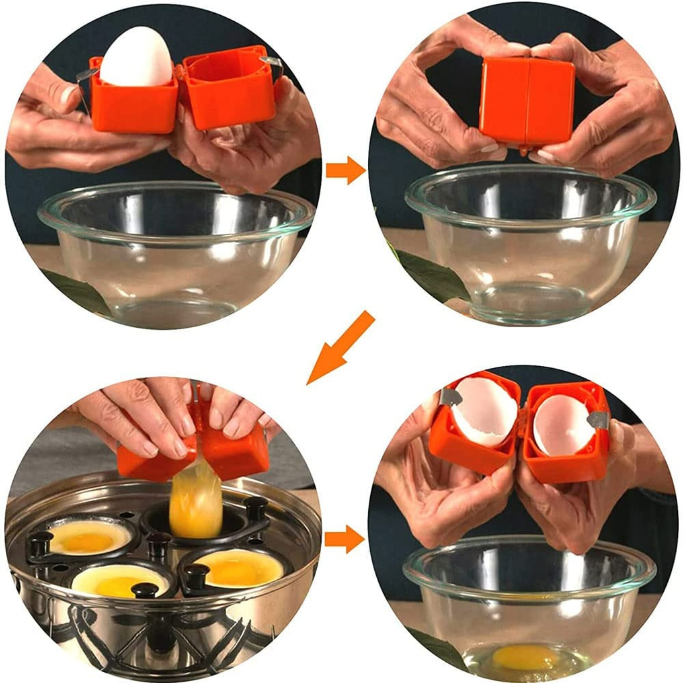 EasyEgg Einfacher Eieröffner Küchen | Edelstahl Eieröffner für Frühstückseier oder zum Backen