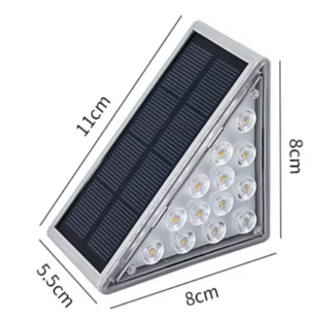 Solar Stufenleuchte Außen - LED - IP65 - Warmweiß - Wegeleuchte