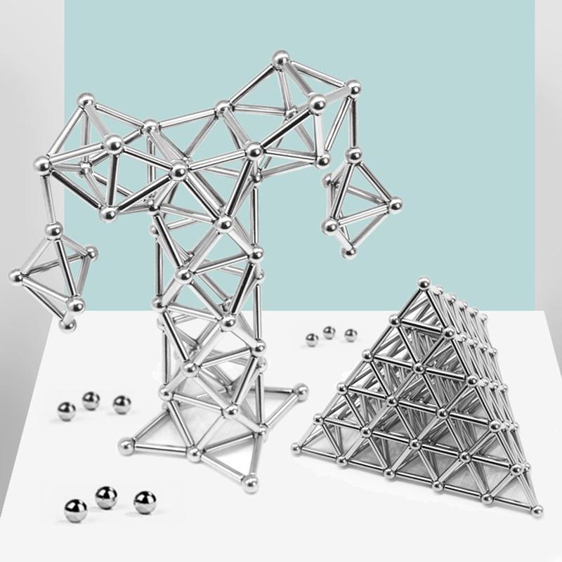 Magnetisches Konstruktionsspielzeug – Bausteine und Kugeln – Für Kreatives Bauen