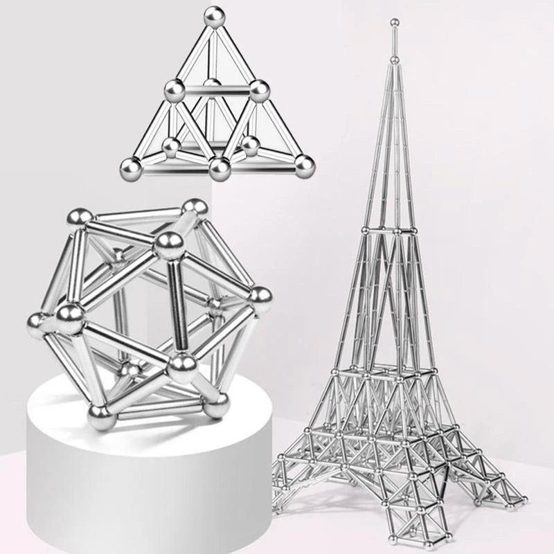 Magnetisches Konstruktionsspielzeug – Bausteine und Kugeln – Für Kreatives Bauen
