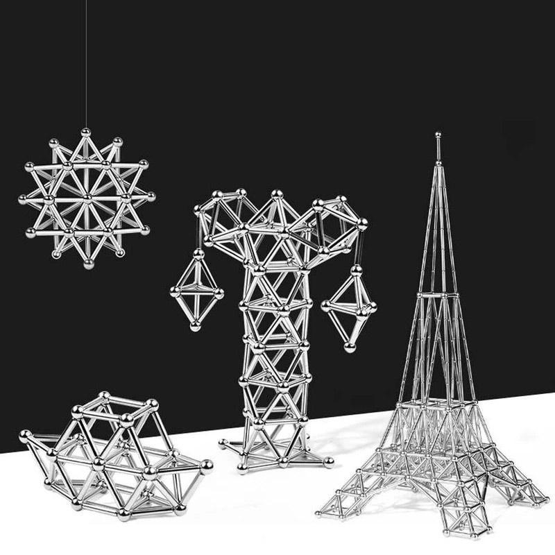 Magnetisches Konstruktionsspielzeug – Bausteine und Kugeln – Für Kreatives Bauen