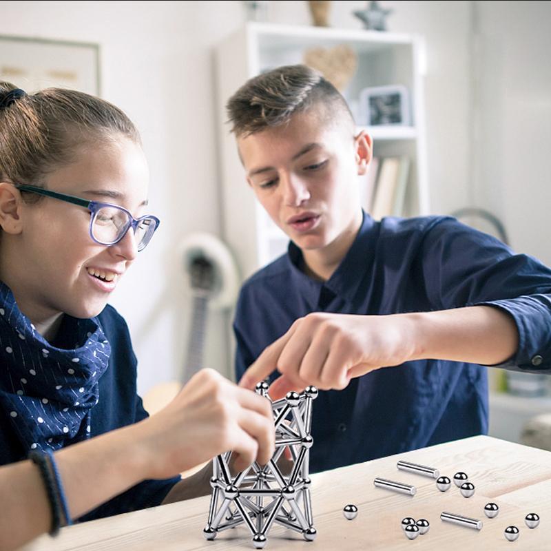 Magnetisches Konstruktionsspielzeug – Bausteine und Kugeln – Für Kreatives Bauen