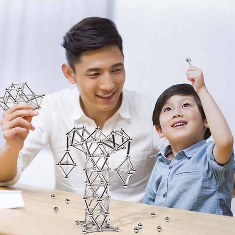 Magnetisches Konstruktionsspielzeug – Bausteine und Kugeln – Für Kreatives Bauen