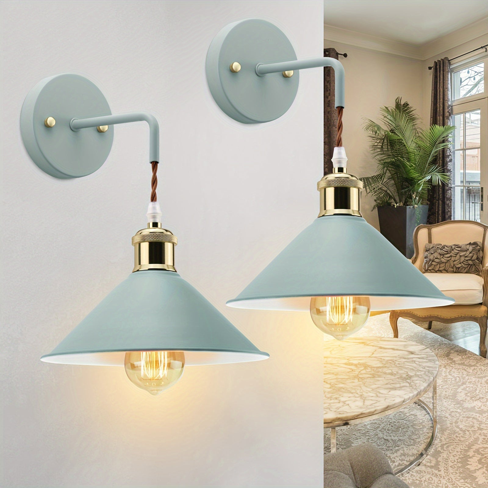 Wandleuchte Metall – Industrial Design – E26 Fassung – Innenbereich Beleuchtung