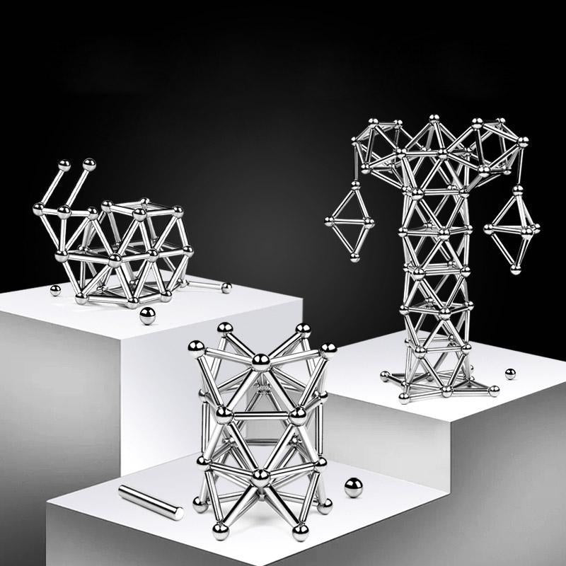 Magnetisches Konstruktionsspielzeug – Bausteine und Kugeln – Für Kreatives Bauen