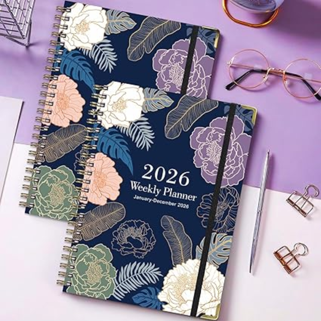 2026 Wochenplaner – Mit Blumenmuster – Für Planung und Organisation