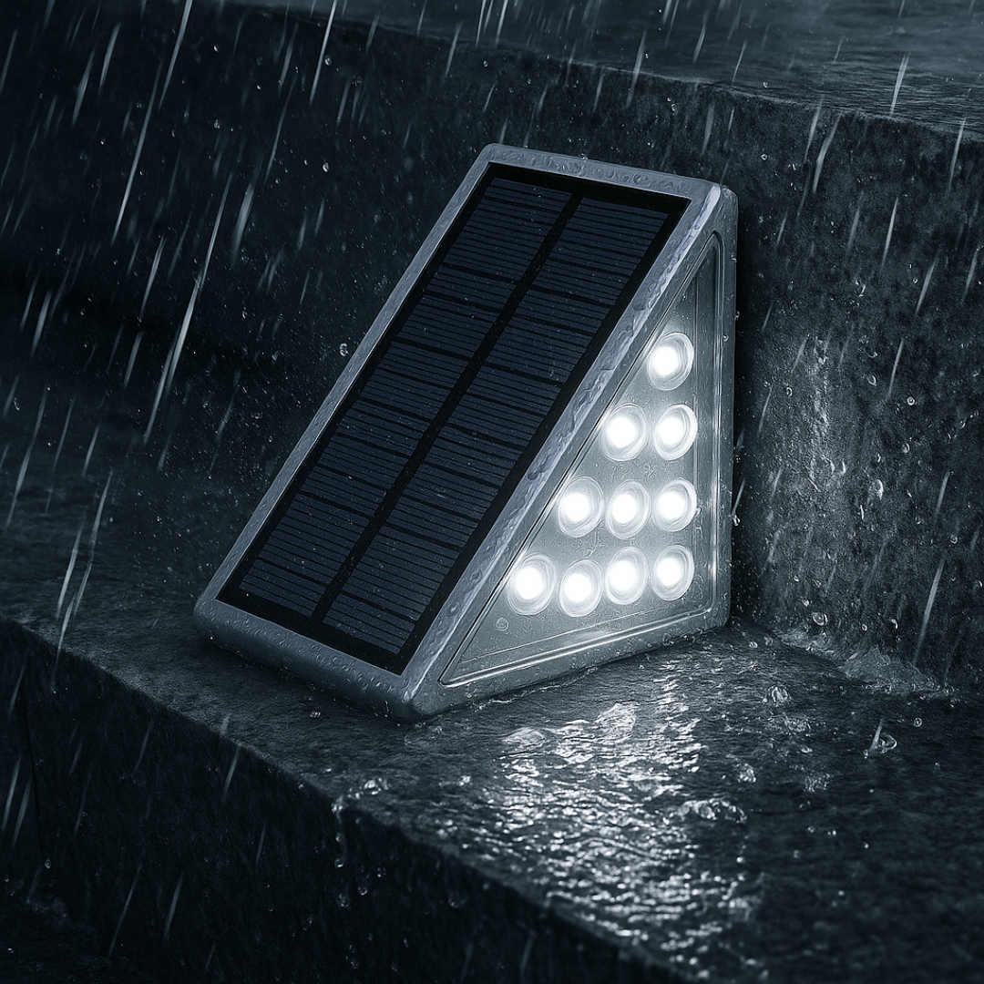 Solar Stufenleuchte Außen - LED - IP65 - Warmweiß - Wegeleuchte