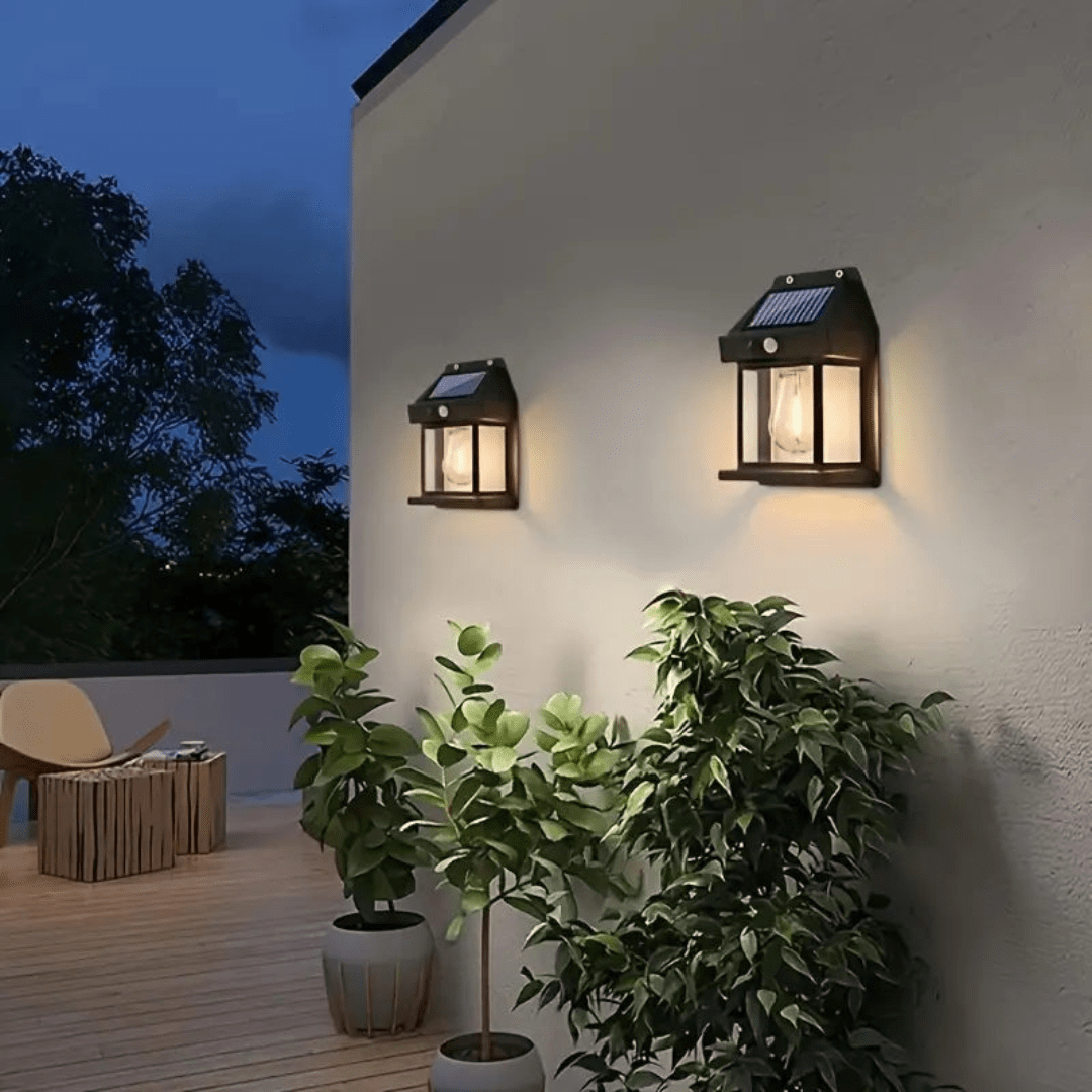Solar Wandleuchte Außen - LED - Bewegungsmelder - 1000 Lumen - IP65