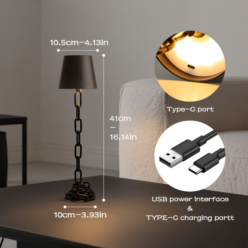 Tischlampe Akku – Ketten Design – Touch LED Tischlampe Modern