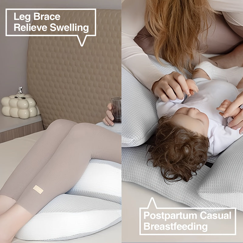 Zwangerschapskussen – verstelbaar – ergonomische buik- en rugondersteuning
