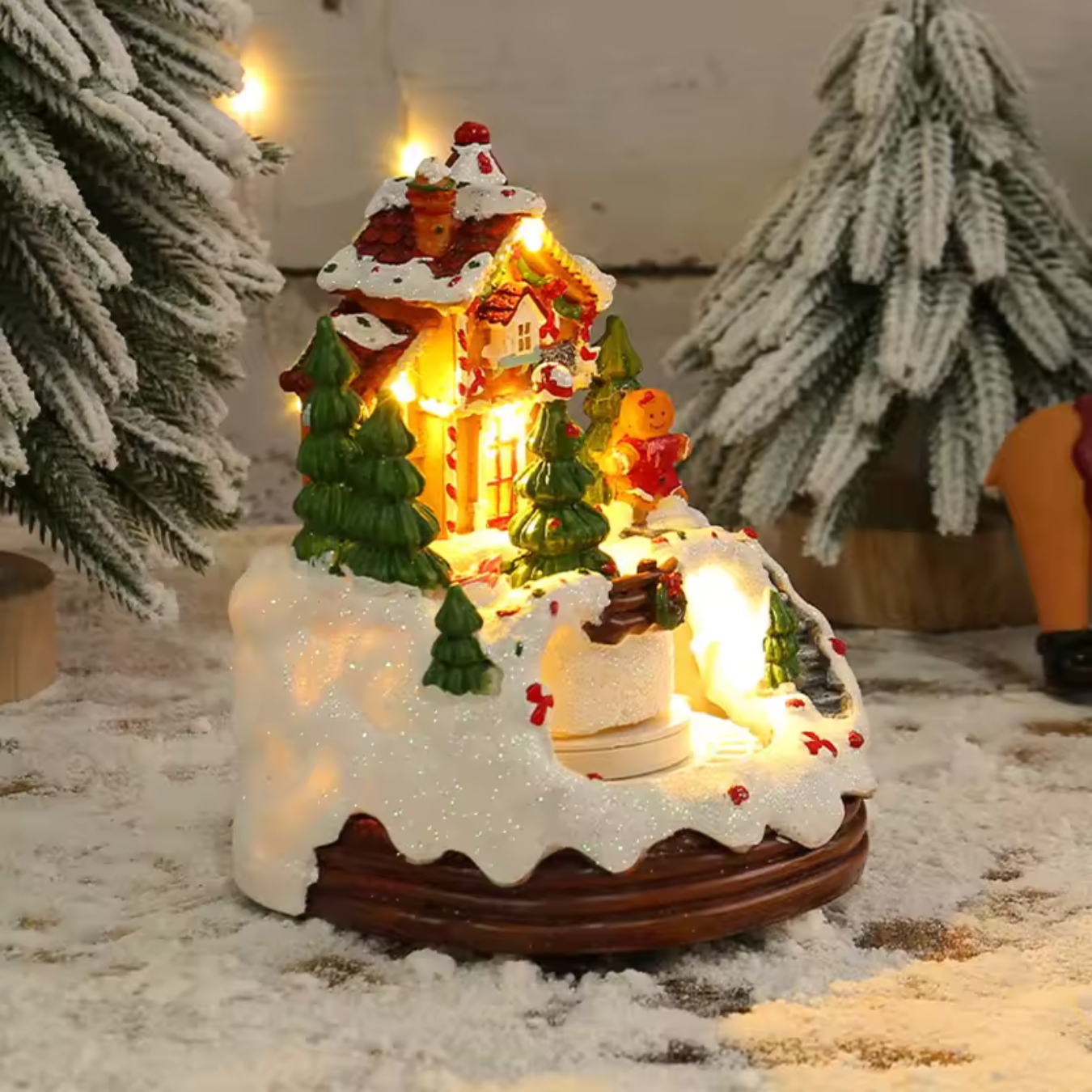 MagicVillage Weihnachtsdorf | Beleuchtetes Haus mit Musik & bewegter Eisenbahn