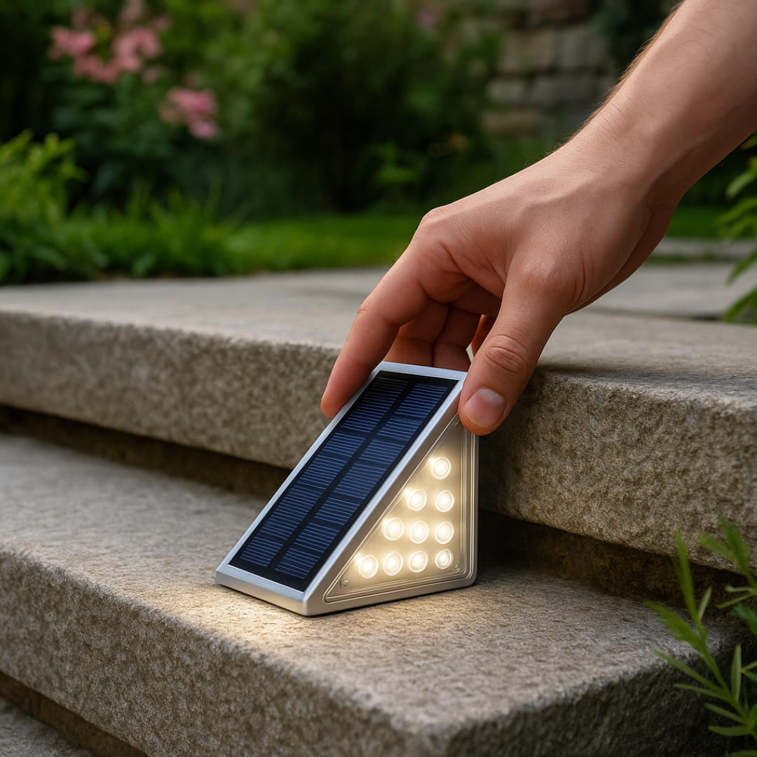 Solar Stufenleuchte Außen - LED - IP65 - Warmweiß - Wegeleuchte