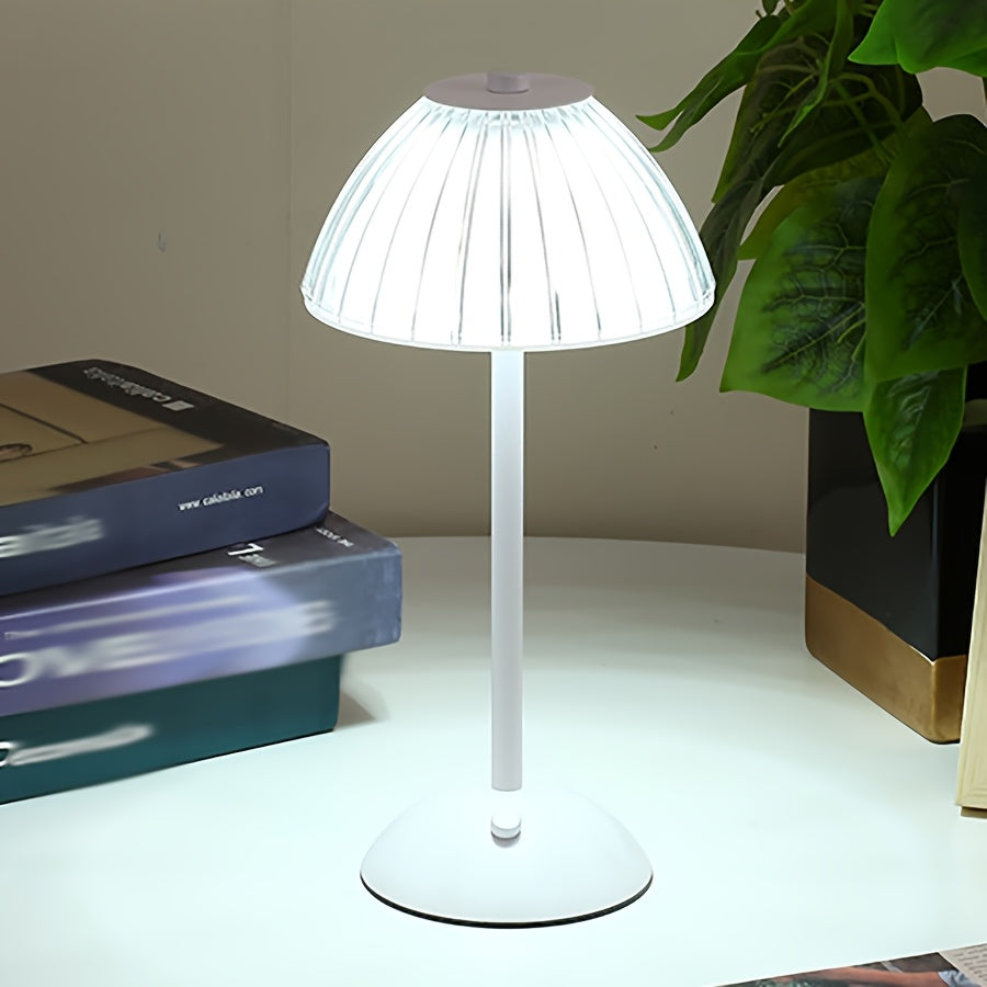 Tischlampe Gold – Glas Schirm – LED Lampe Wohnbereich