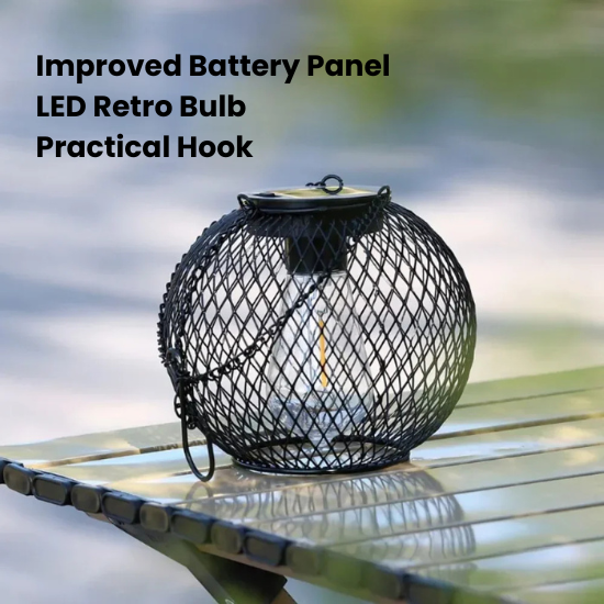 Solar Lichterkette Außen - LED Garten Laterne - Warmweiß IP65 - Hängelampe