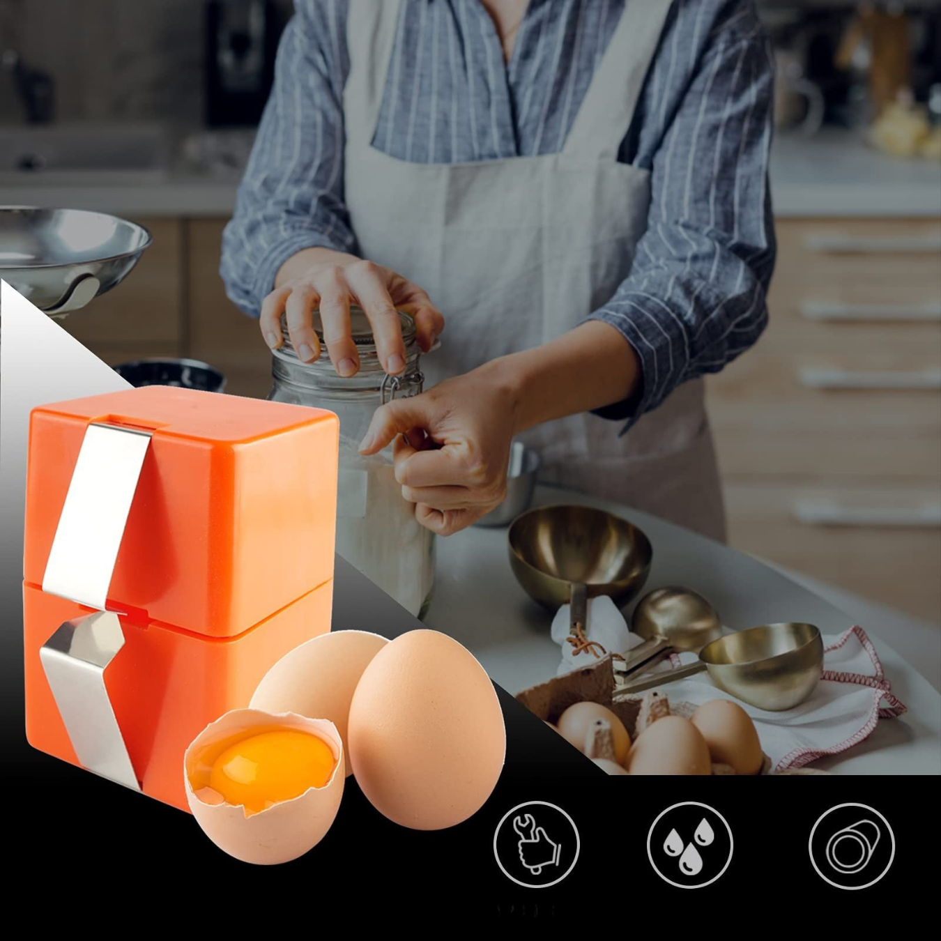 EasyEgg Einfacher Eieröffner Küchen | Edelstahl Eieröffner für Frühstückseier oder zum Backen