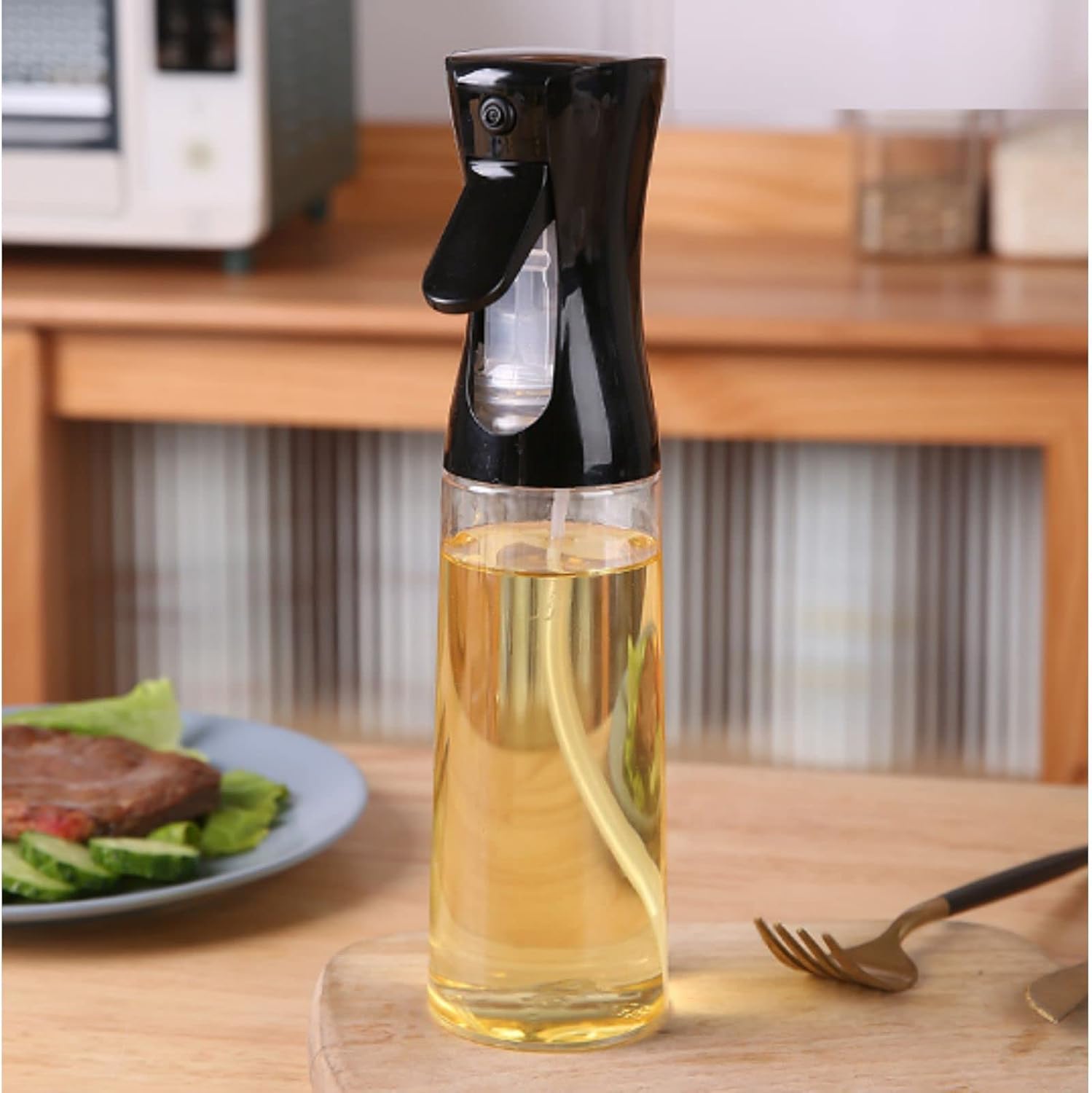 Sprühflasche für Öl – Rutschfest – Für Kochen und Grillen – Mit ergonomischem Griff