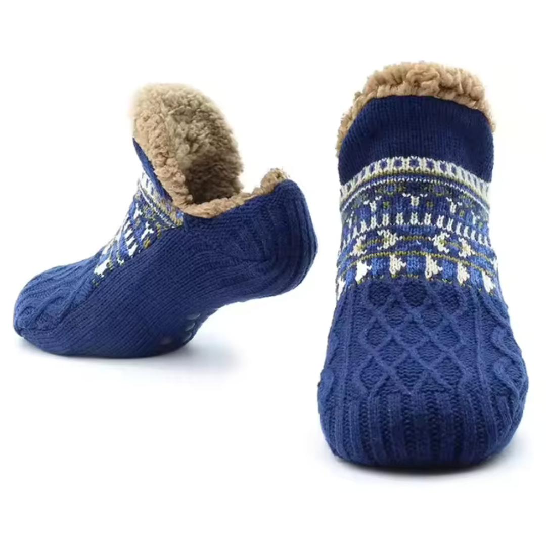 Flauschige Fleece Wärmesocken für Zuhause | Extra warm & rutschfest universal