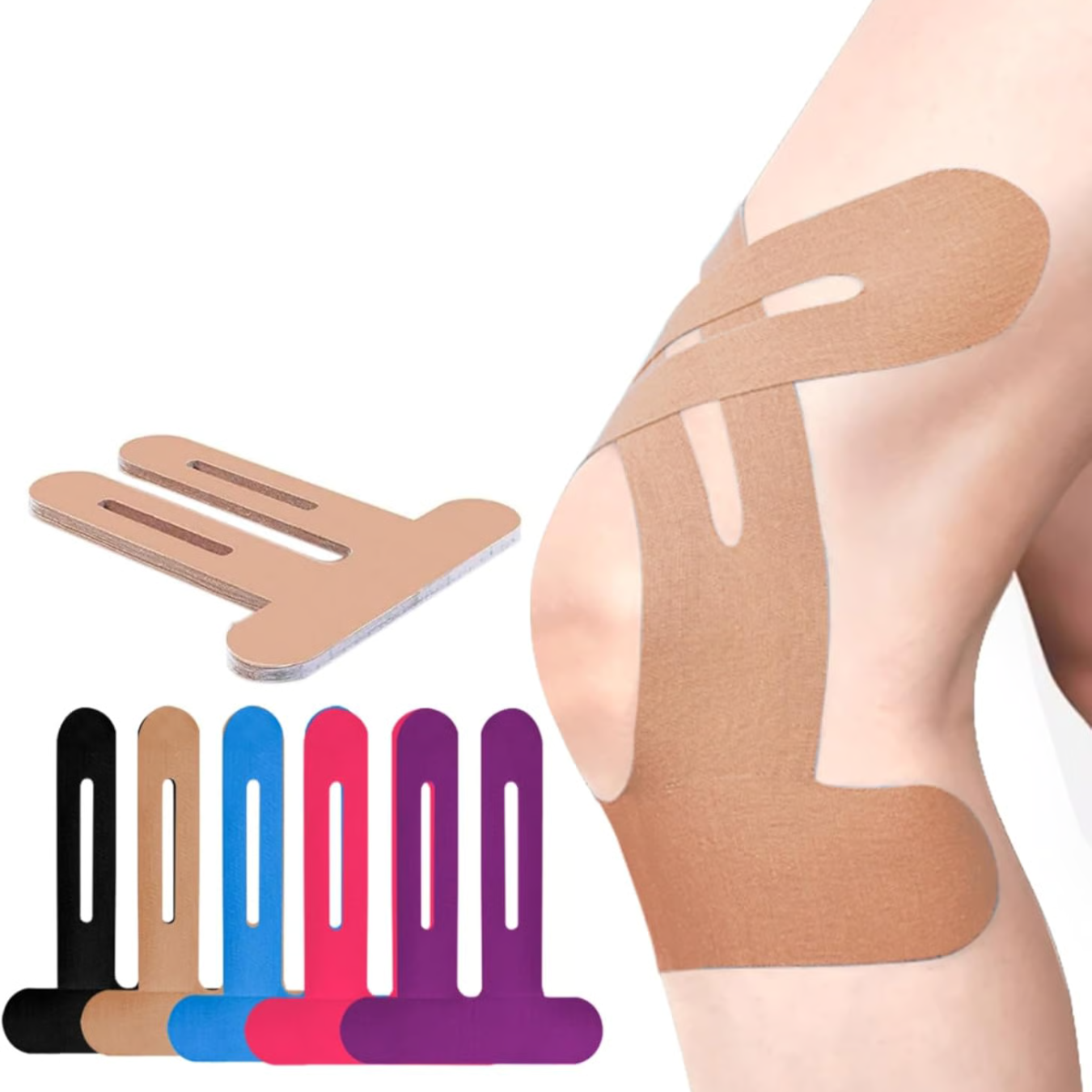 AktivKine Kniestütze | Kinesiology Tape mit Extra Starker Support