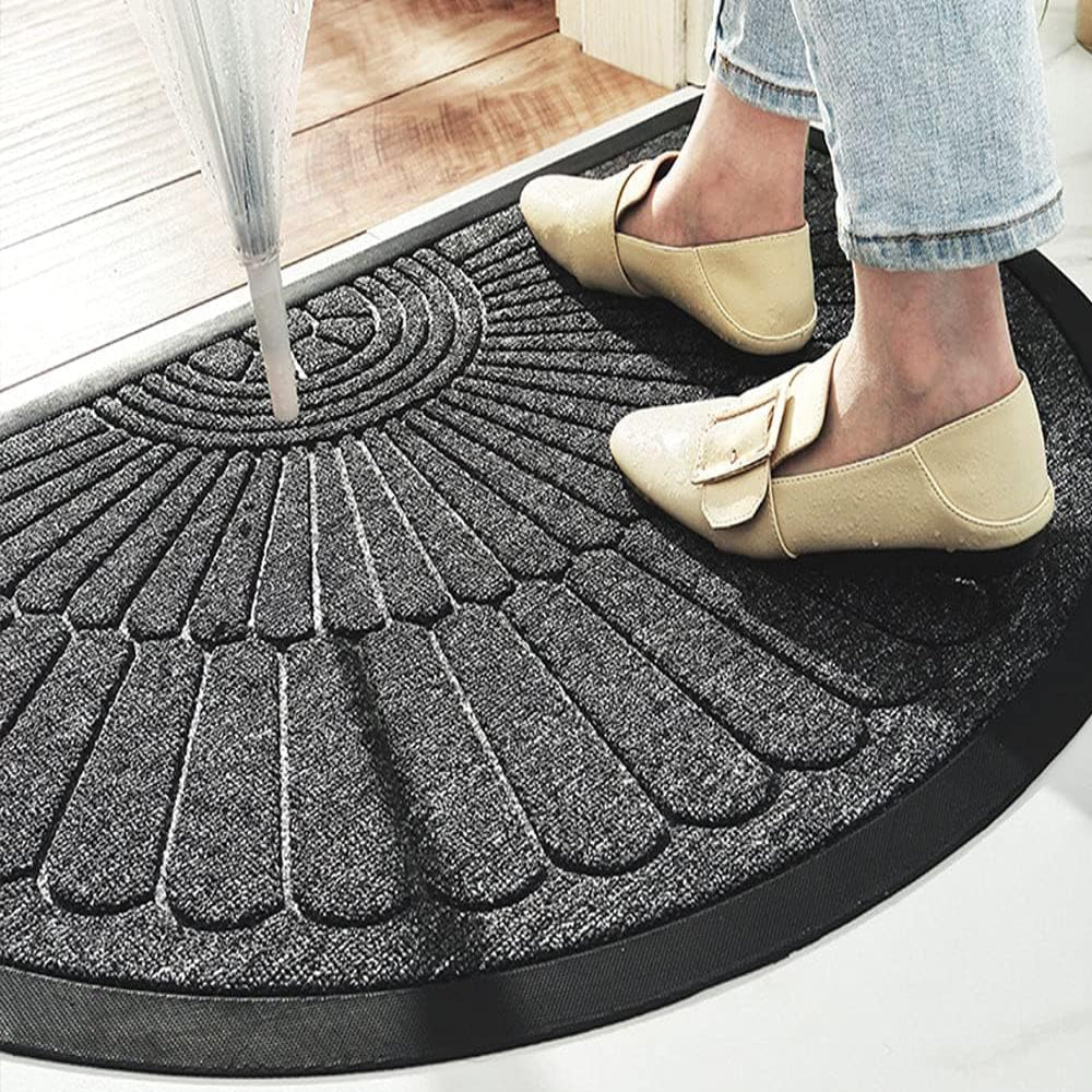 Deurmat Halfrond Rubber Antislip Structuur Voor Entree