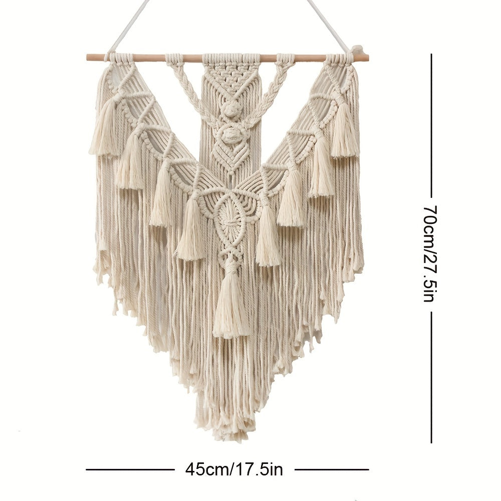 Makramee Wandbehang – Boho Wanddeko – Baumwolle Wandteppich