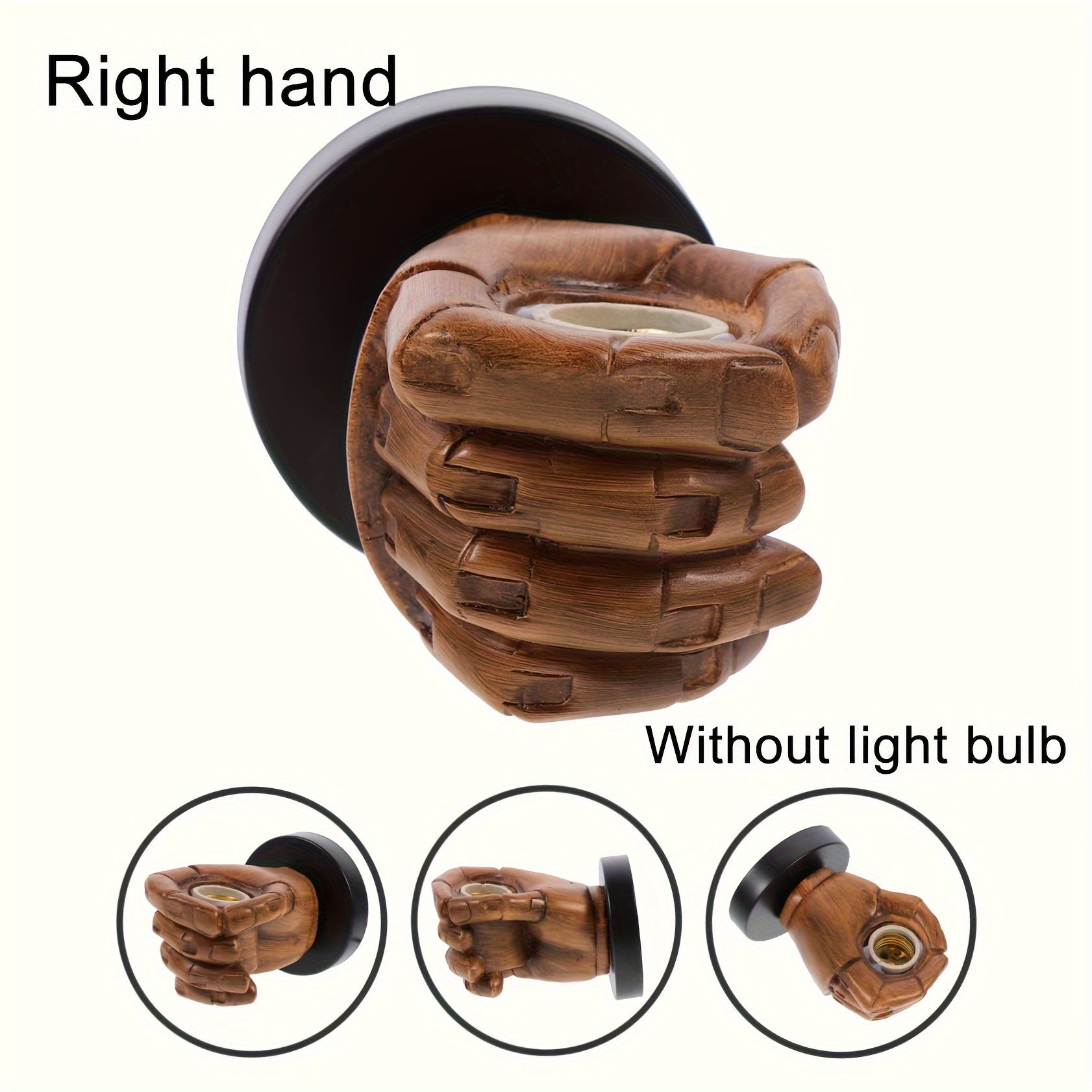 Wandleuchte Hand Design – Resin E27 Fassung – Industrial Wandlampe