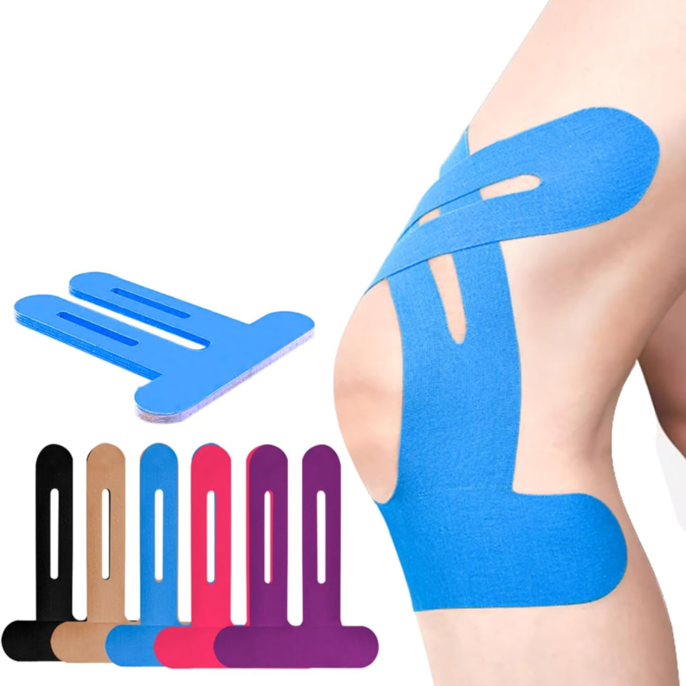 AktivKine Kniestütze | Kinesiology Tape mit Extra Starker Support