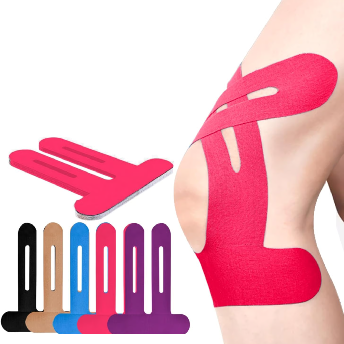 AktivKine Kniestütze | Kinesiology Tape mit Extra Starker Support