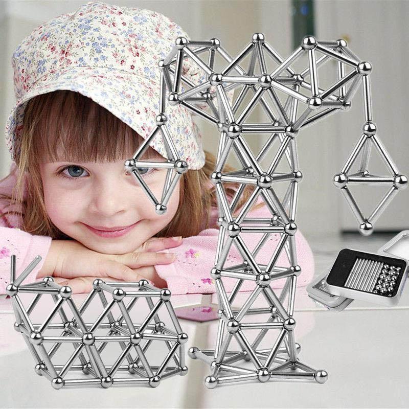 Magnetisches Konstruktionsspielzeug – Bausteine und Kugeln – Für Kreatives Bauen