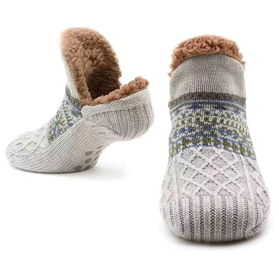 Flauschige Fleece Wärmesocken für Zuhause | Extra warm & rutschfest universal