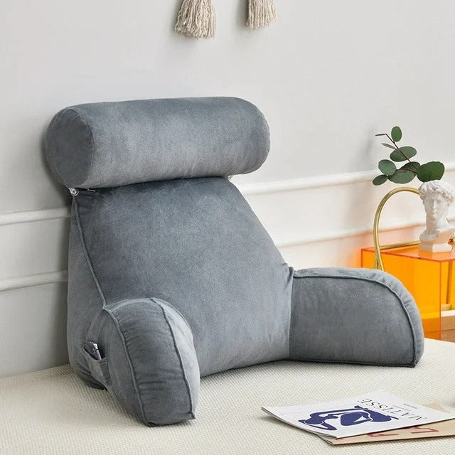 Kissen mit Rückenlehne – Ergonomisch – Mit Kopfstütze – Für Bett und Sofa