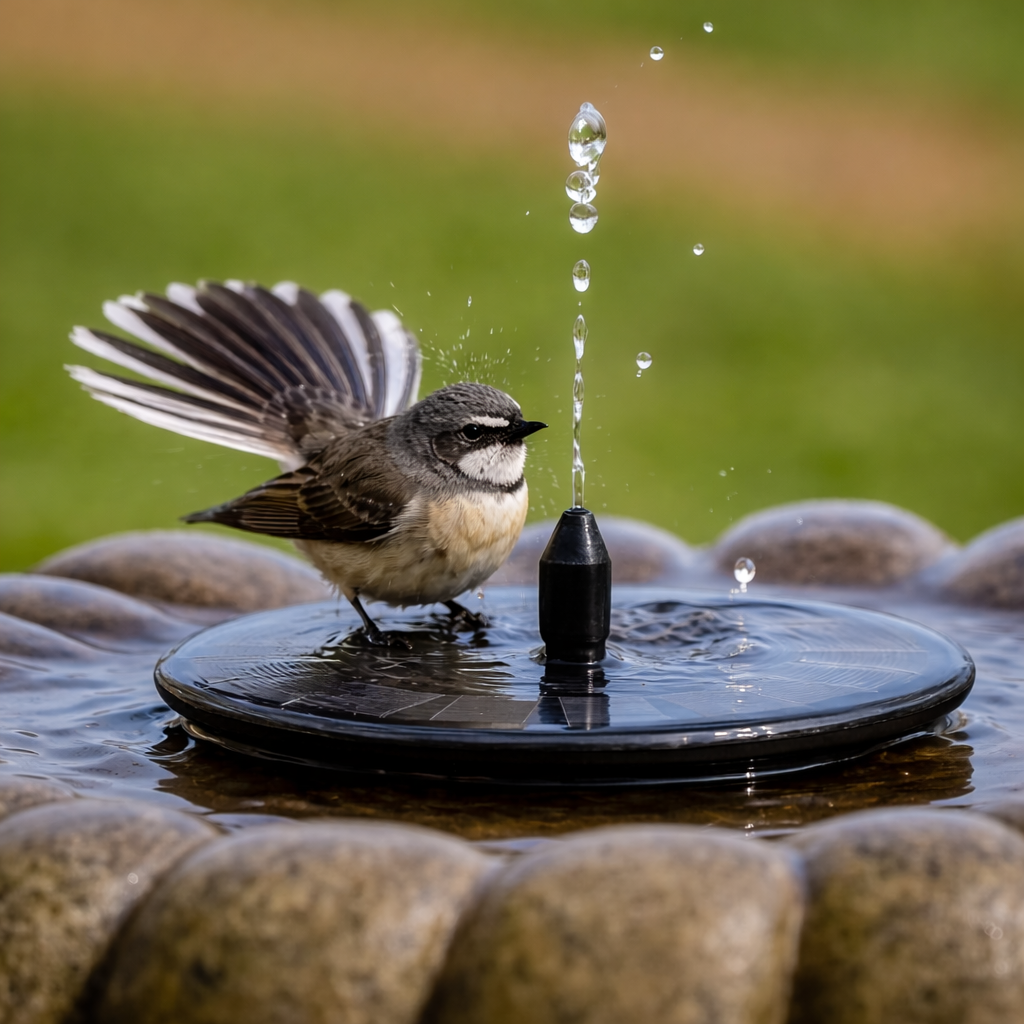 Solar Gartenbrunnen Fontäne – Solarbetrieb – Outdoor Wasserspiel