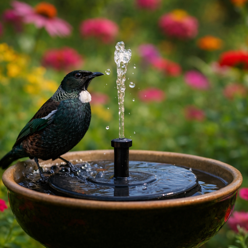 Solar Gartenbrunnen Fontäne – Solarbetrieb – Outdoor Wasserspiel