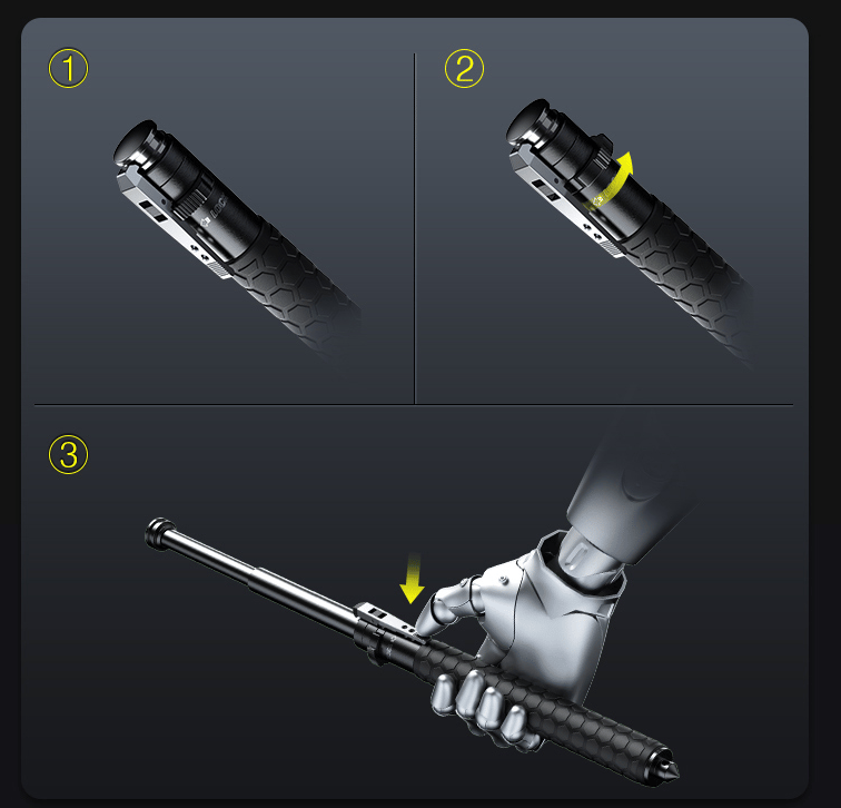 Guardian Stick – Verstellbar – Robuster Handgriff – Für Outdoor-Aktivitäten
