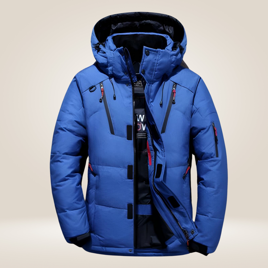 Wattierte Winterjacke – Mit Kapuze – Wasserdicht – Für Herren