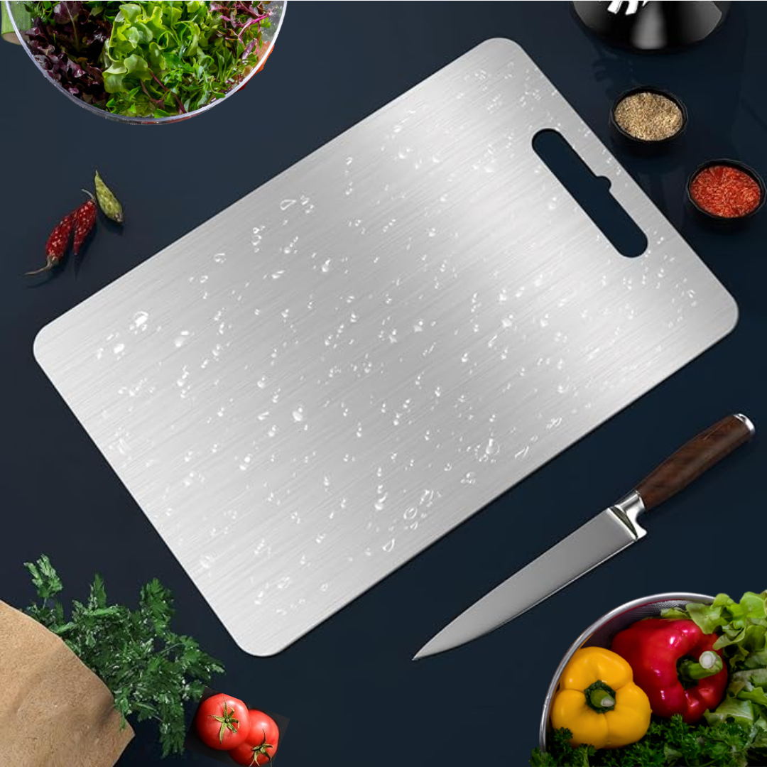 Hygienisches Schneidebrett aus Titan | Antibakteriell, Langlebig, Sichere und beste Option zum Kochen
