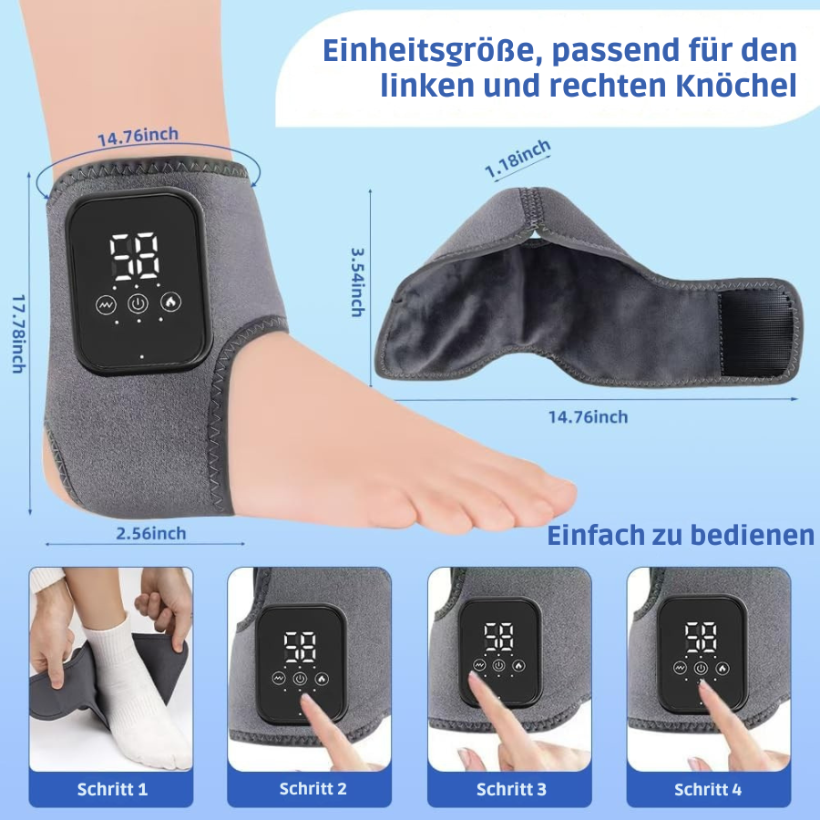 Fußmassager – 3-in-1 Wärme, Vibration & Kompression – Wiederaufladbar