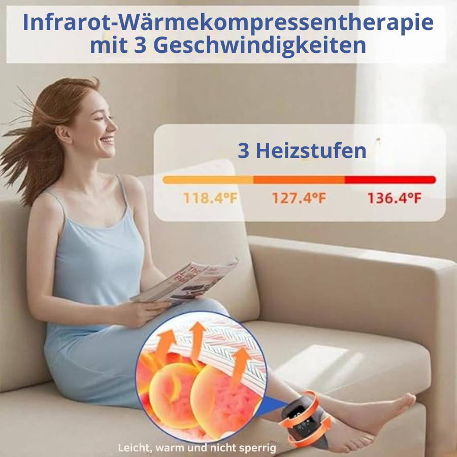 Fußmassager – 3-in-1 Wärme, Vibration & Kompression – Wiederaufladbar