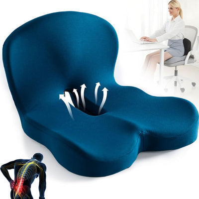 Ergonomisches Sitzkissen – Memory Foam – rutschfest – für Rückenstütze