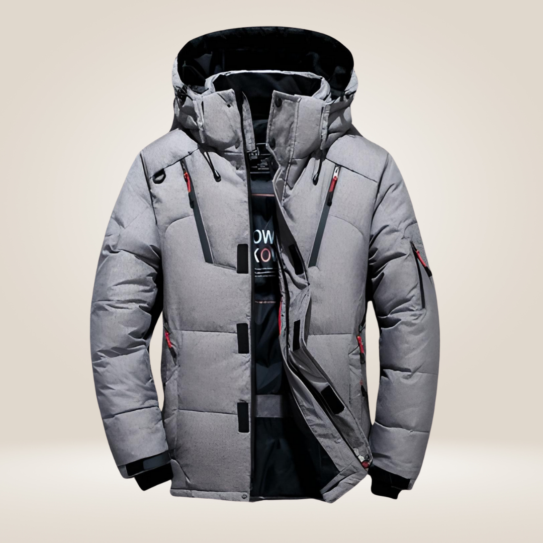 Wattierte Winterjacke – Mit Kapuze – Wasserdicht – Für Herren