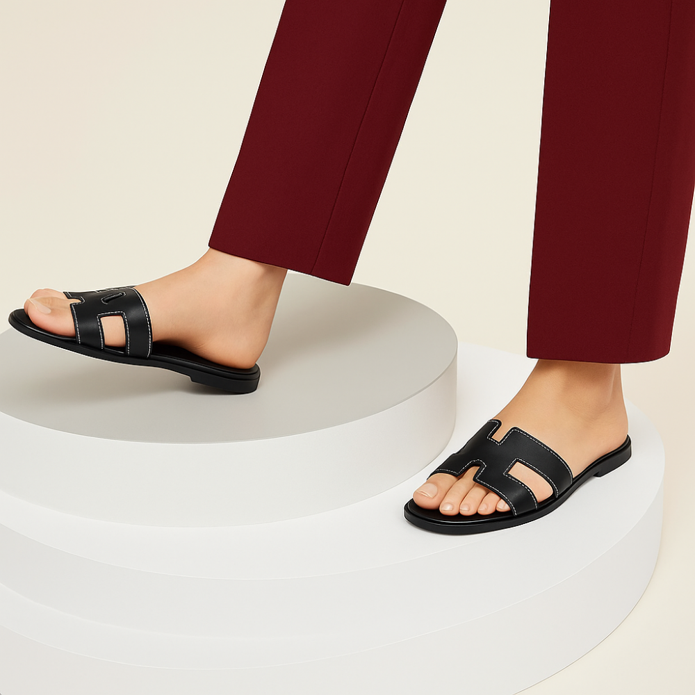 Luvikar SummerSandal – Leren sandaal met plateauzool