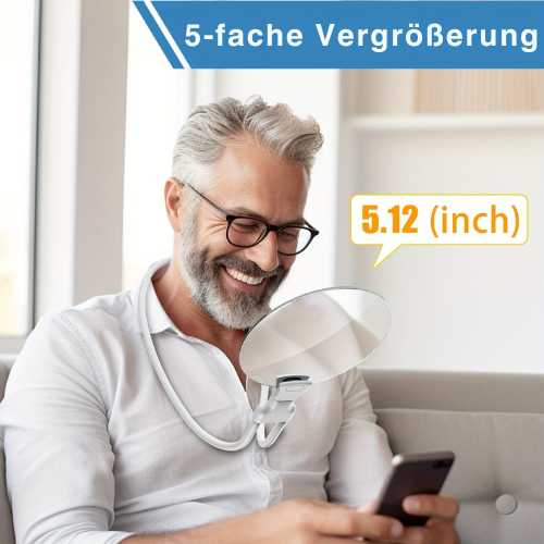 Vergrößerungslupe – 5x Vergrößerung – Tragbar und Flexibel – Für Lesen und Details