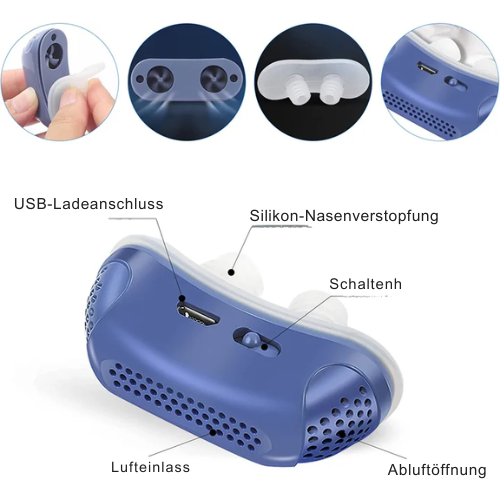 Slaapapneu-masker – Anti-snurkapparaat – Compact en draagbaar – Voor een betere nachtrust